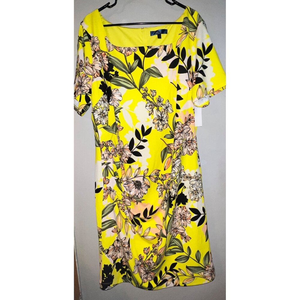 Rachel Roy Solar Sun Combo Dress 20W Floral Print MSRP $129 Multicolor NWT